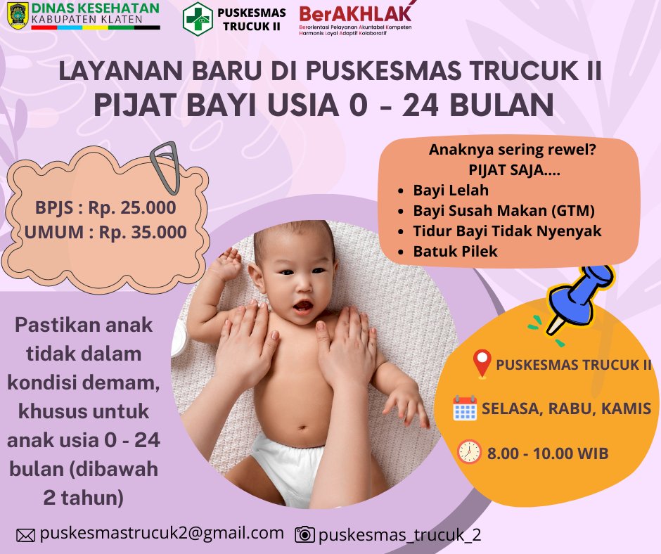 INFORMASI LAYANAN BARU DI PUSKESMAS TRUCUK II